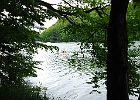 Kanu auf dem stillen Schmalen Luzin, Feldberger Seenlandschaft. : Kanu, See